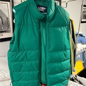Lands' End Men's Emerald Green Quilted Puffer Vest